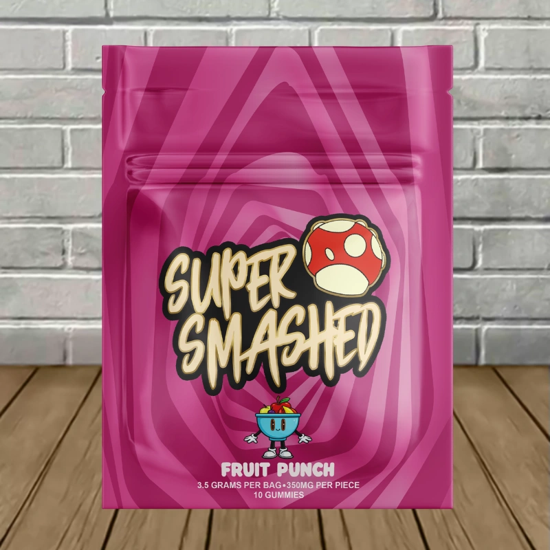 Shop Super Smashed Mushroom Gummies in Sour Apple! Enjoy 3.5g of total active potency in this 10ct pack of delicious, high-potency mushroom gummies.